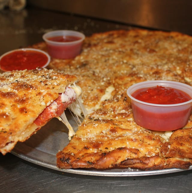 14” Double Dog Pizza.