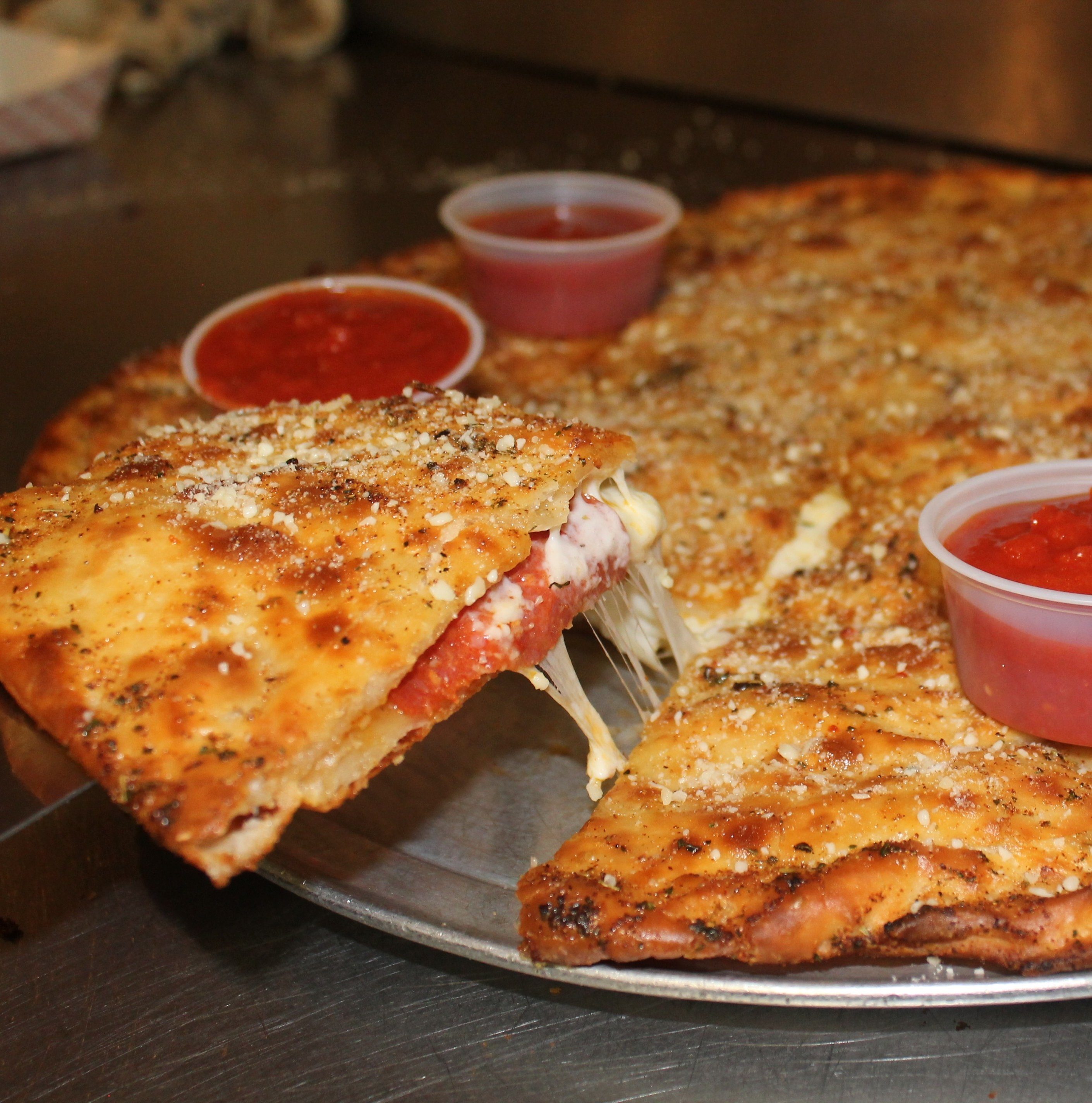 14” Double Dog Pizza.